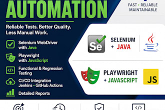 create automated tests using selenium or playwright