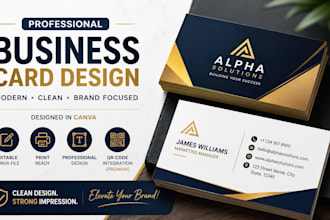 design a professional business card in canva