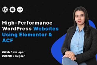 create a professional wordpress website with elementor pro and acf