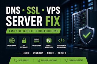 fix dns, SSL, domain and server configuration issues