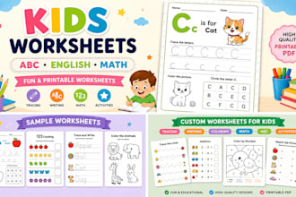 fun printable english, math and abc worksheets for kids