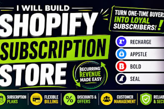 build shopify subscription store with recharge appstle bold or seal