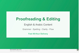 proofread and edit your content in english or arabic