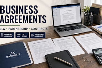 draft operating agreement, llc bylaws, partnership agreement, business contract
