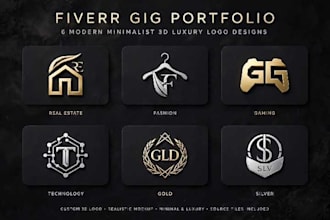 design modern 3d business logo for your brand