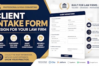 design a professional client intake form for your law firm