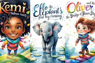 design children story book cover, kids book cover a