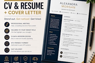 create a professional CV and cover letter