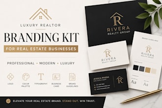 design a realtor branding kit and logo, luxury real estate branding for business