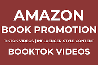 do book promotion booktok videos, tiktok promotion and influencer video