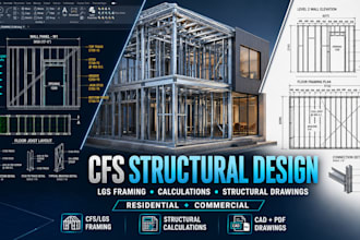 design cold formed steel cfs framing with structural calculations