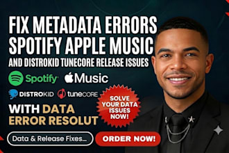 fix distrokid tunecore ditto distribution error spotify apple music metadata