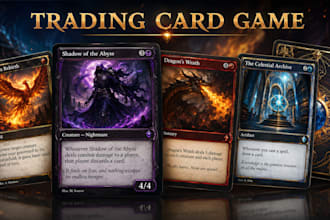 design trading card game tcg card frame game template illustration mockup design