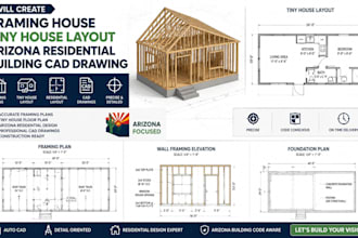 create framing house tiny house layout arizona residential building cad drawing