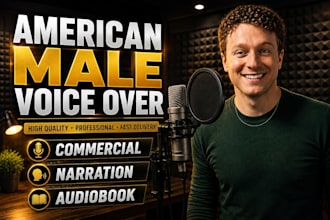 record a professional american male voice over  commercial