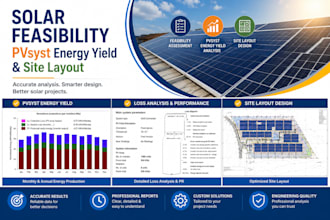 do solar feasibility, pvsyst energy yield and site layout design