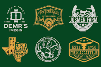 design illastation cattle brand, western and farm logo
