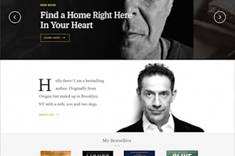 design author portfolio website, children book author website, ebook landingpage