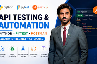 perform API testing, pytest API automation, and postman testing