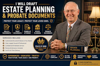 draft estate planning and probate documents professionally