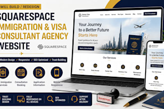 build squarespace immigration visa consultant agency website redesign specialist