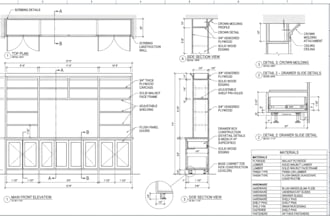 create millwork fabrication drawings for cabinetry and woodworking