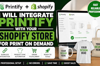 integrate printify with your shopify store for print on demand products