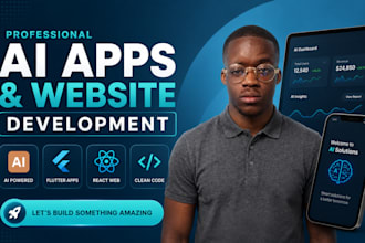develop ai android apps, websites, flutter, react native, claude vibe coding