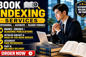 do book indexing, back of book index, and academic book index