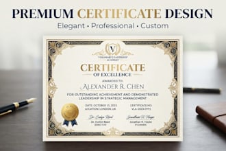 design professional certificate award and diplomas