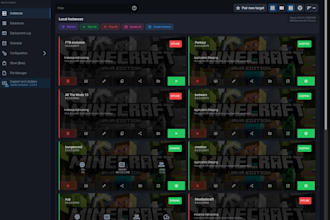 setup a server panel for different videogame servers for you