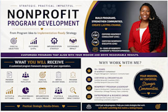 develop a customized nonprofit program and implementation plan