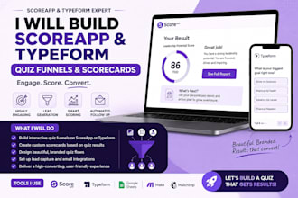 build interactive scoreapp and typeform quizzes and funnels