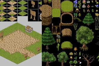create custom pixel art tileset and game assets for your game