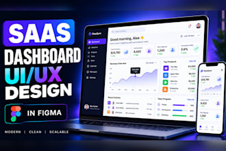 design modern saas dashboard UI UX in figma