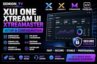 setup latest xui one xtream ui xtreamaster custom app epg,restream,ssl security