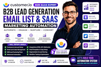 build customer io b2b lead generation email list saas marketing automation