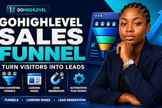 build gohighlevel sales funnel landing page and lead generation system