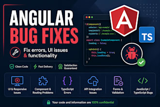fix bugs and issues in your angular application