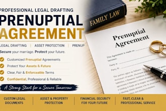draft prenuptial agreement legal drafting contract asset protection prenup