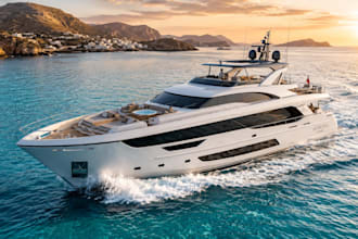 create a detailed 3d ship, yacht and boat model
