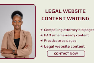 write legal website content and attorney practice pages