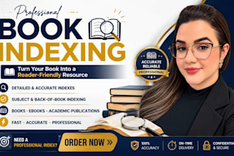 create book indexing, back of the book index creation for your book