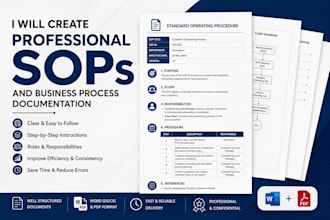create professional sops and business process documentation