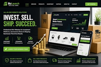 design wix website investment website ecommerce product website