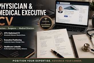 write ats physician cv, doctor resume, medical executive and linkedin