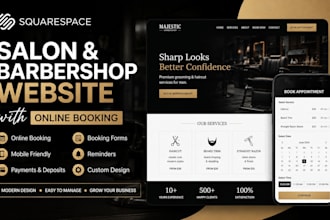 build rebuild squarespace salon website barber shop website booking form fields