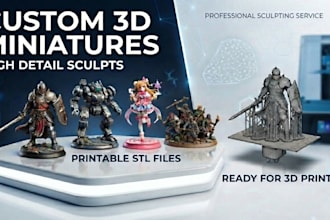 create custom 3d miniatures and printable stl file