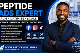 run peptide ads peptide fb ig social media ads campaign solve peptide ads issues