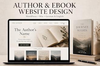 design a clean author, portfolio, or ebook landing page website